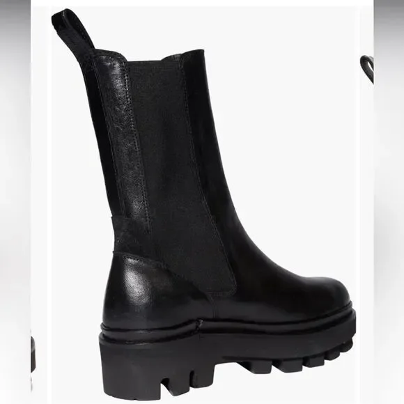 ALLSAINTS Billie Boot Black Chunky Sole Military Style Chelsea Boots Size 10